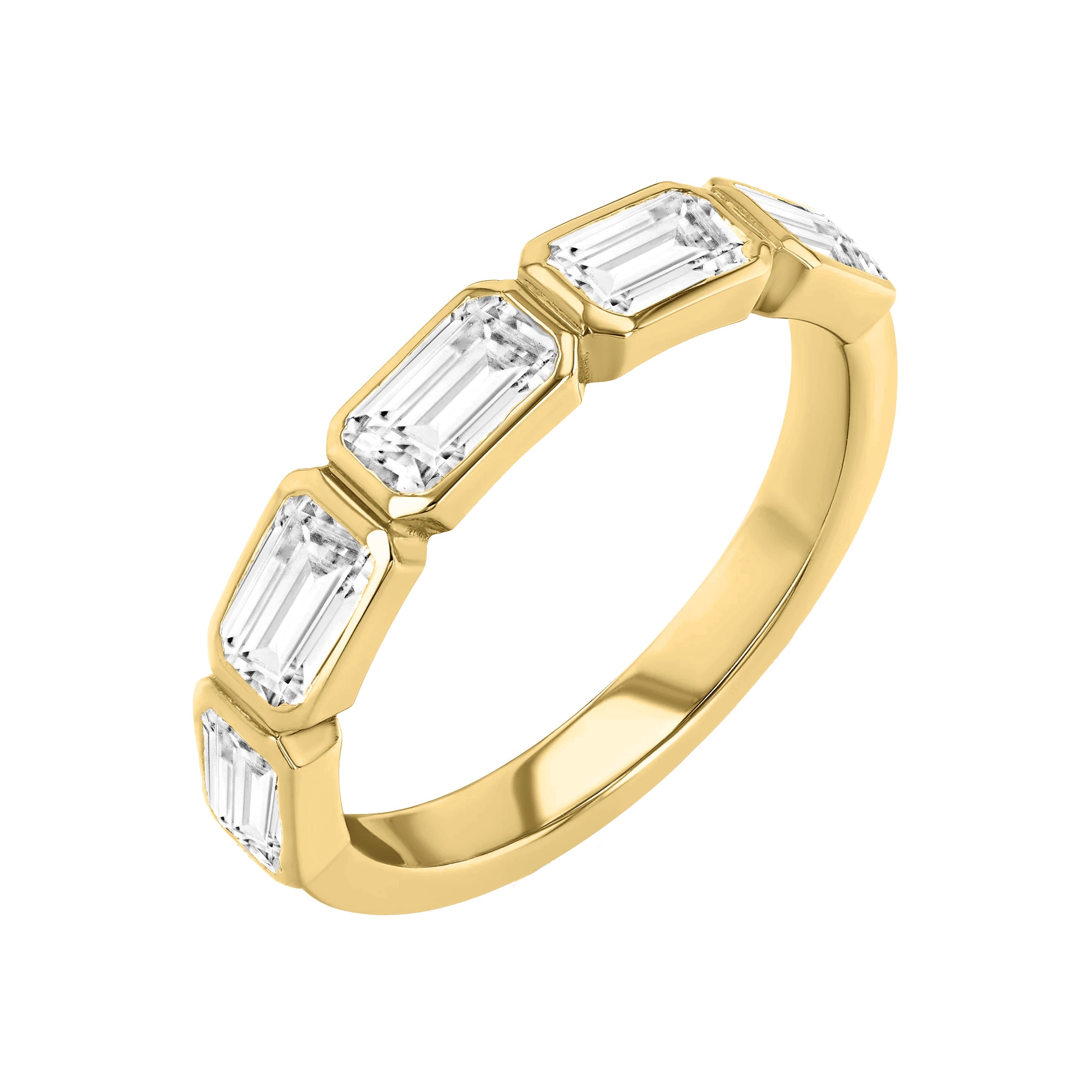 Emerald Cut Bezel Set Band – Starling