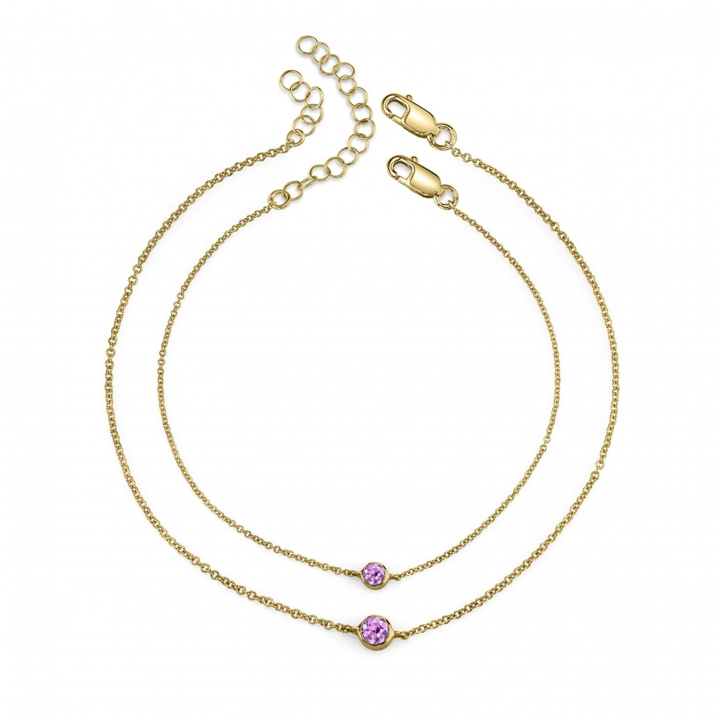 Pink sapphire necklace, sapphire choker, Beaded choker, Ultra dainty  necklace, July birthstone necklace, dainty bead sapphire necklace