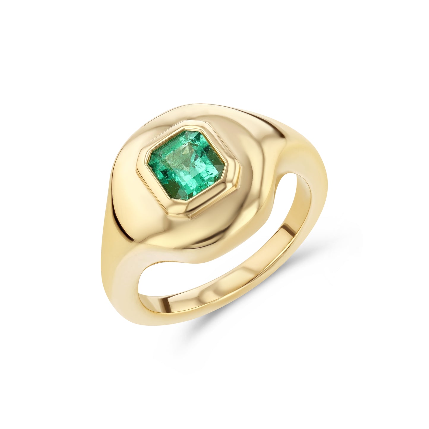 0.49CT MUZO EMERALD RIPPLE RING