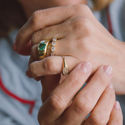 0.89ct Emerald Cloud Ring