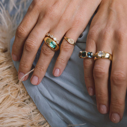 0.89ct Emerald Cloud Ring