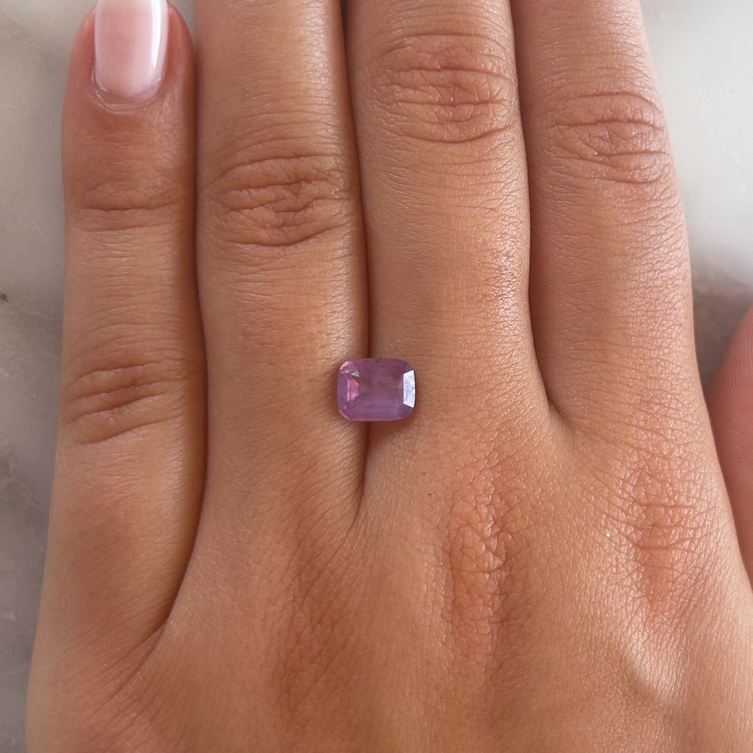 BESPOKE 1.67CT PURPLE PINK SAPPHIRE RING