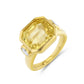 10.24ct Yellow Sapphire and Diamond Three Stone Ring