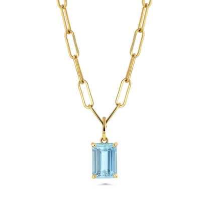 Aquamarine Baguette Charm