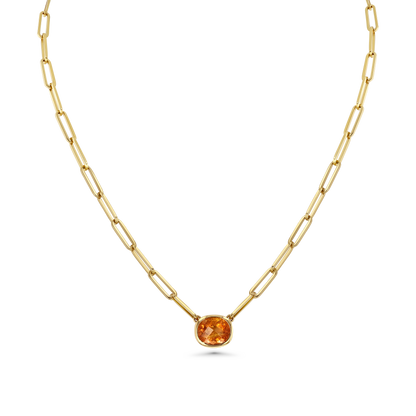 Imperial Topaz Oval Necklace