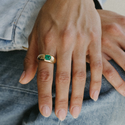 MUZO EMERALD CLOUD RING