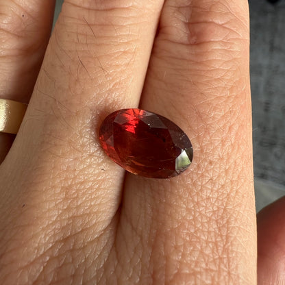 BESPOKE 6.09CT ORANGE RED SAPPHIRE