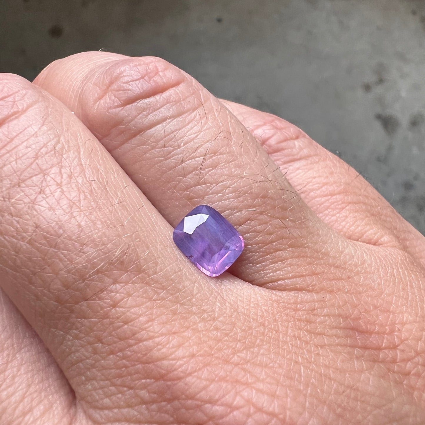 BESPOKE 1.67CT PURPLE PINK SAPPHIRE RING