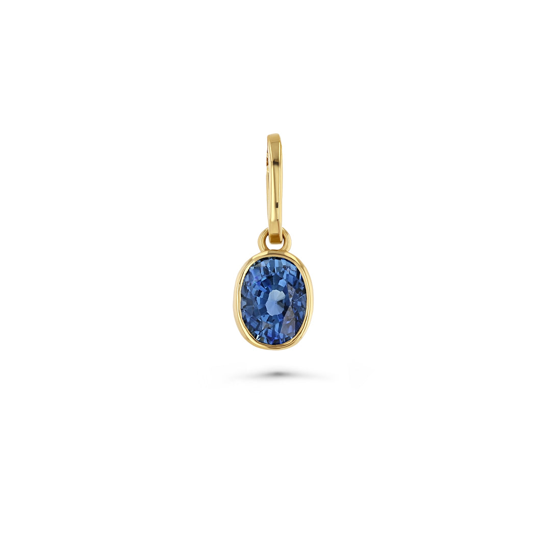 Sapphire Oval Charm