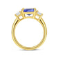 3.62ct Sapphire & Diamond Three Stone Ring