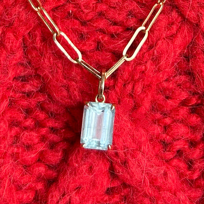 Aquamarine Baguette Charm