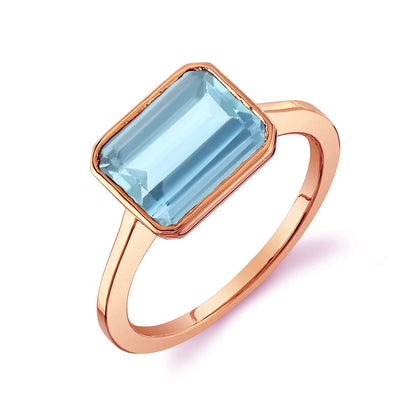 AQUAMARINE JULIA BIRTHSTONE RING