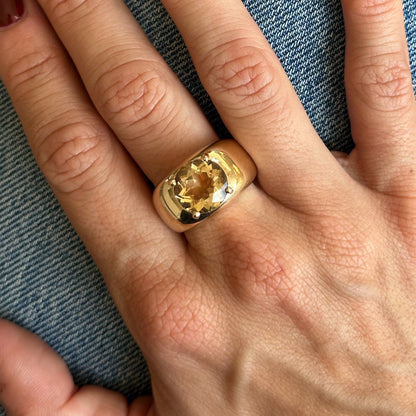 3.96CT CITRINE CLOUD RING