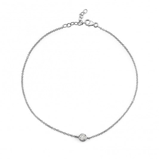 STERLING SILVER DIAMOND BRACELET