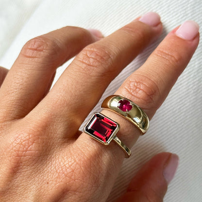 GARNET JULIA BIRTHSTONE RING