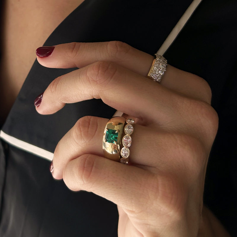 MUZO EMERALD CLOUD RING