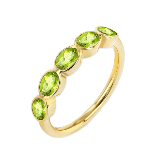 PERIDOT OVAL BEZEL RING