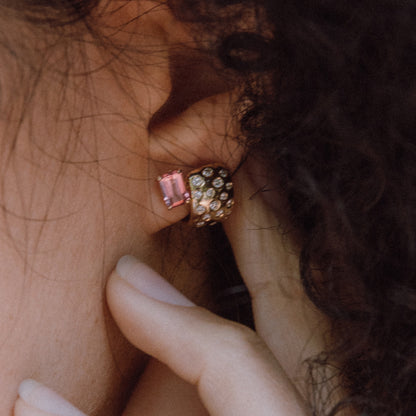 PINK TOURMALINE PRONG SET EARRINGS