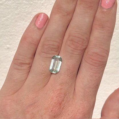 BESPOKE 3.59CT GREEN BERYL RING