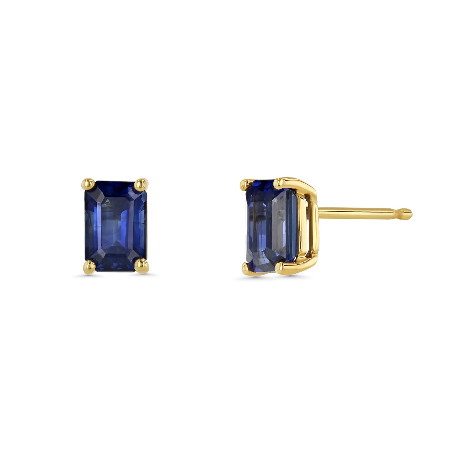 BLUE SAPPHIRE PRONG SET EARRINGS