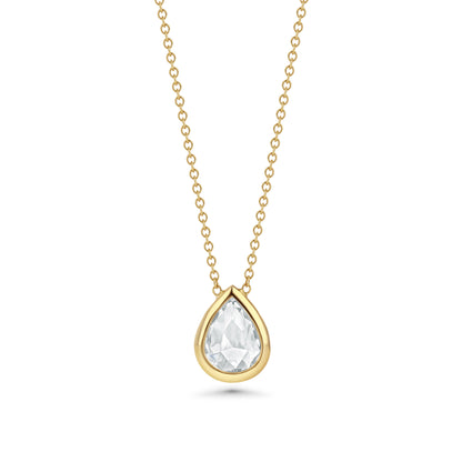 PEAR SHAPED ROSE CUT DIAMOND NECKLACE