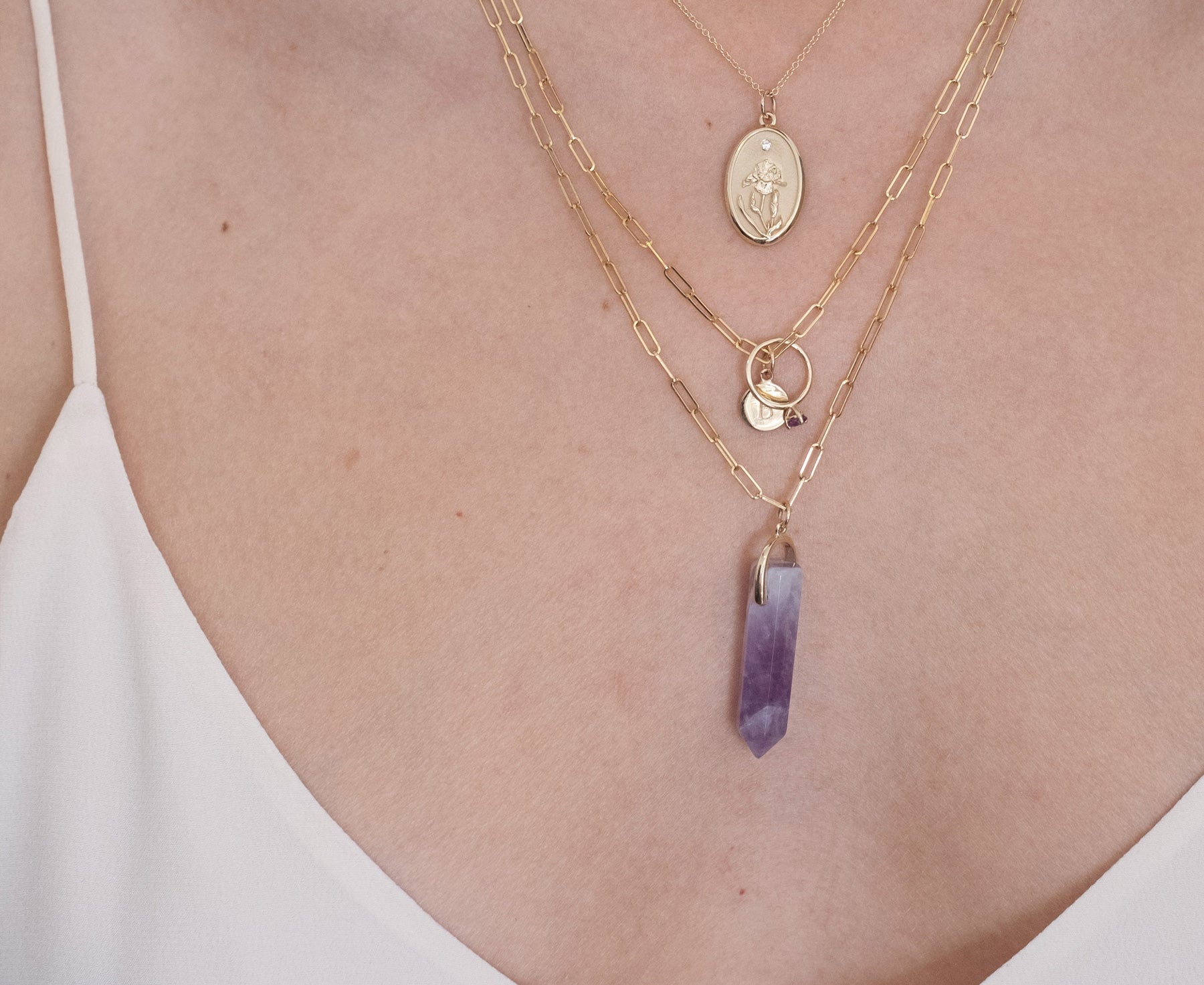 amethyst gemstone necklace