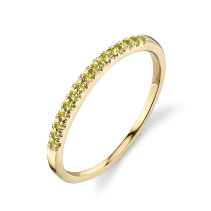 Colette Thin Pavé Band Peridot / 14K Yellow Gold