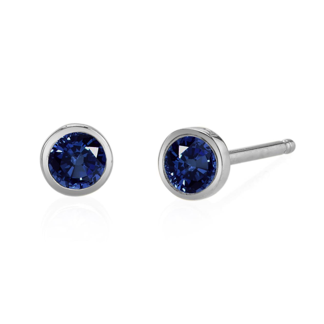 blue sapphire, white gold