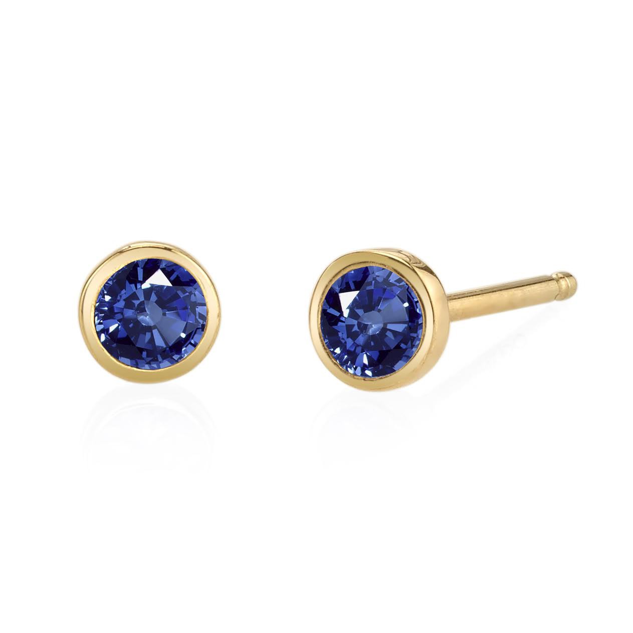 blue sapphire, yellow gold