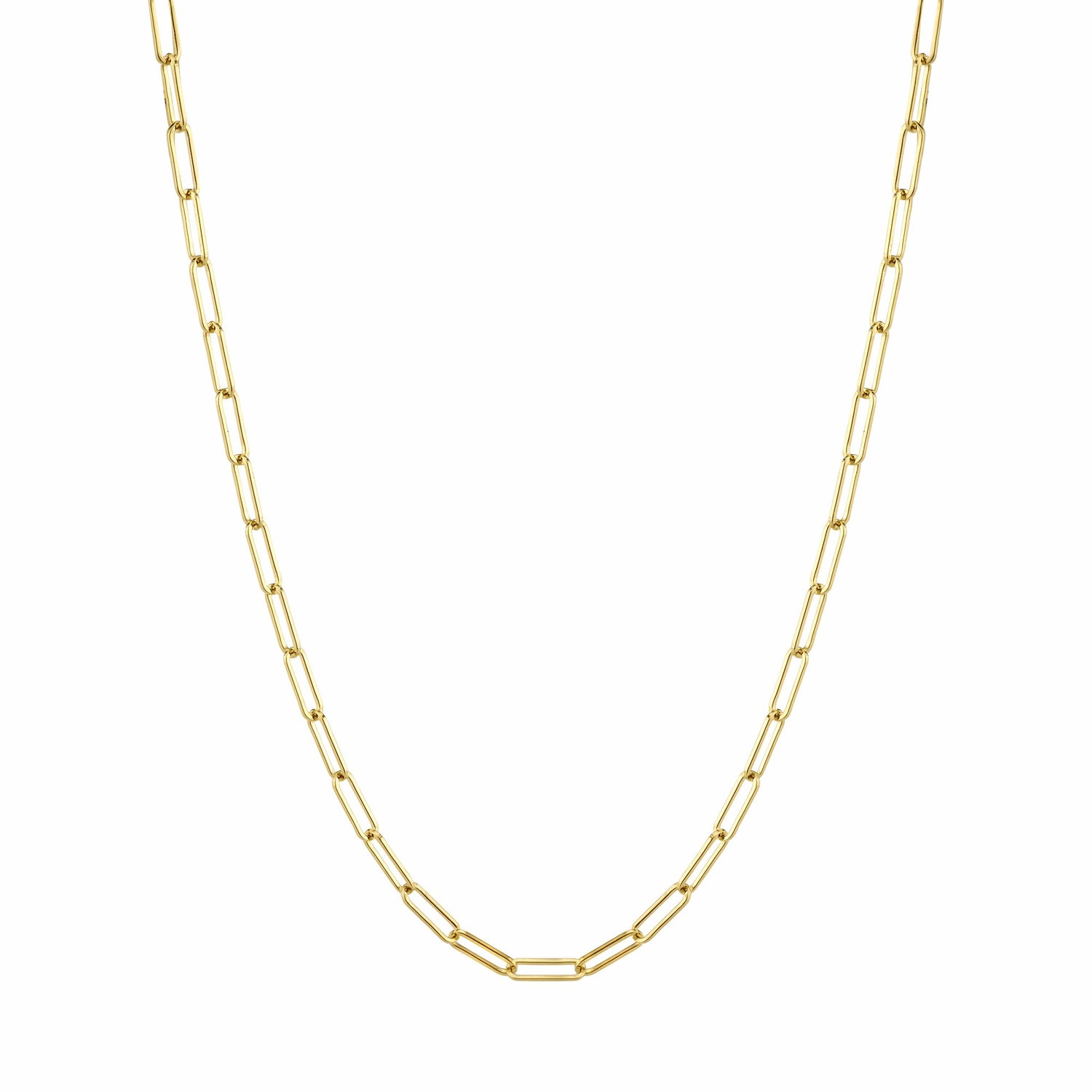 Staple Chain Necklace 14K Yellow Gold / 16In